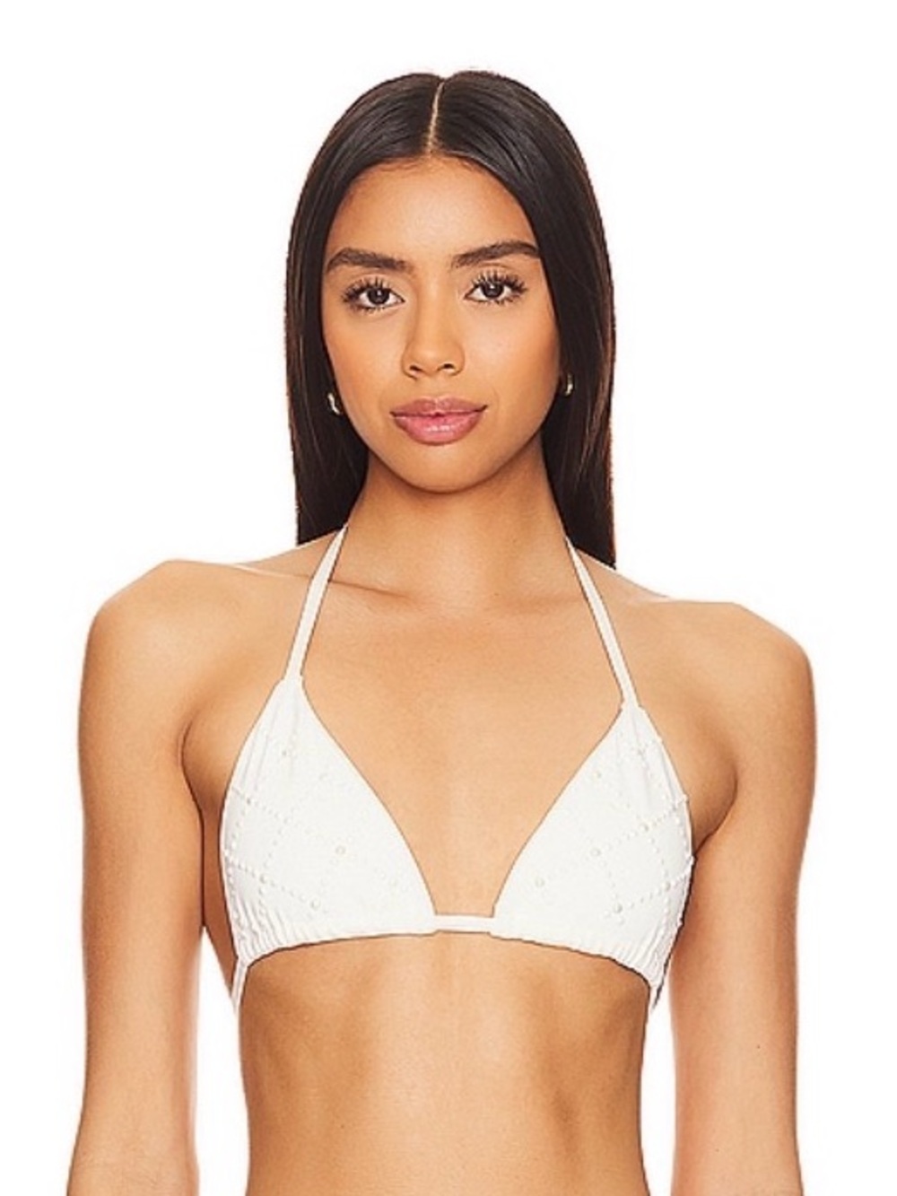 Beach riot winona bikini top ivory pearl